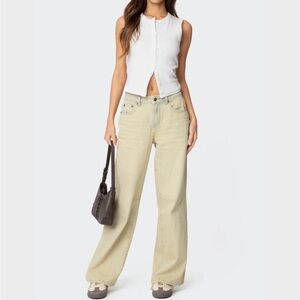 Edikted Tan Jeans Small NWT